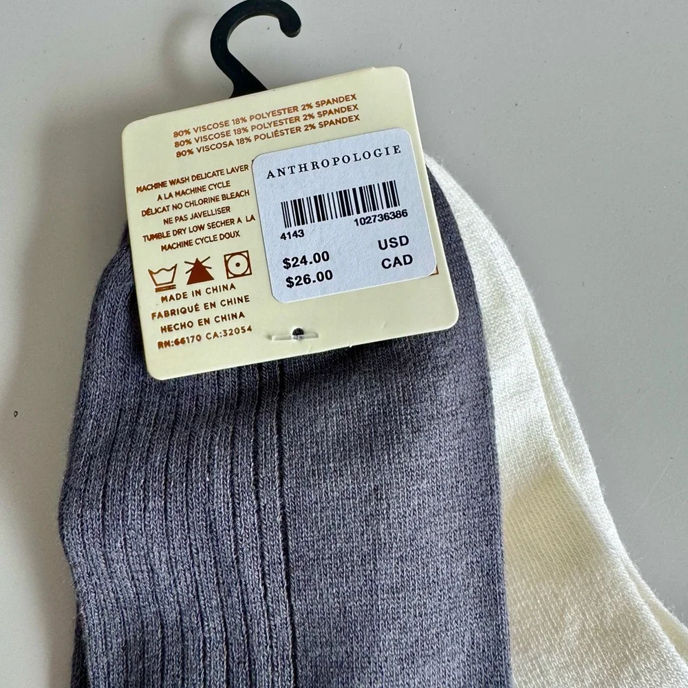 Anthropologie Women’s 2 Pack NWT Novelty SOCKS Bow and Bear